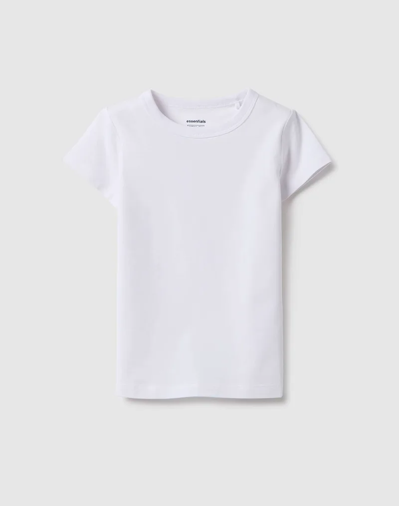 OVS TSH SS SOLID 2551150-BRIGHT WHITE White