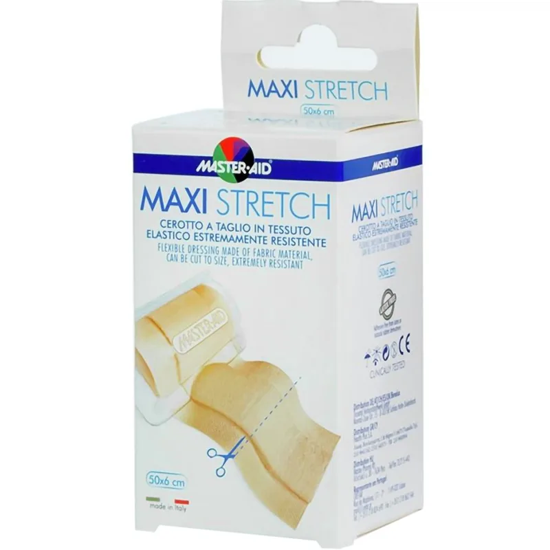 Master Aid Maxi Stretch 50x6cm Αυτοκόλλητο Υποστήριγμα Γάζας σε Καφέ Χρώμα 1 Τεμάχιο