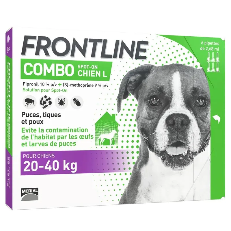 Frontline Combo Spot-on Cane L 20-40kg 6 Pipettes of 4.02ml