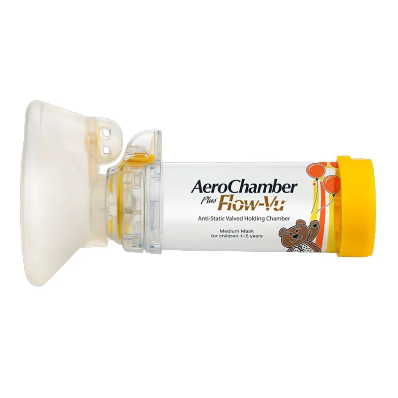 Aerochamber Plus Flow-Vu Αντιστατικός Αεροθάλαμος Παιδιών Με Δείκτη Εισπνοών 1 Τεμάχιο