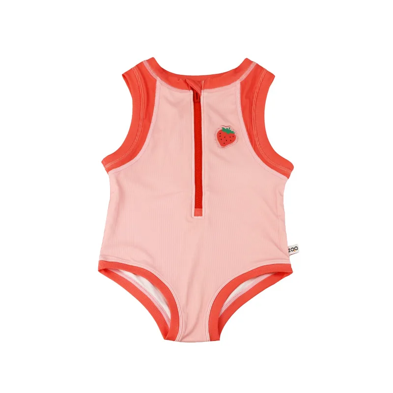 Ολόσωμο Μαγιό Με Στάμπα 2 Ετών Strawberry Ροζ-Red Zoocchini ZOO12805 (Μέγεθος: 2 Ετών) - Zoocchini - ZOO12805-2T