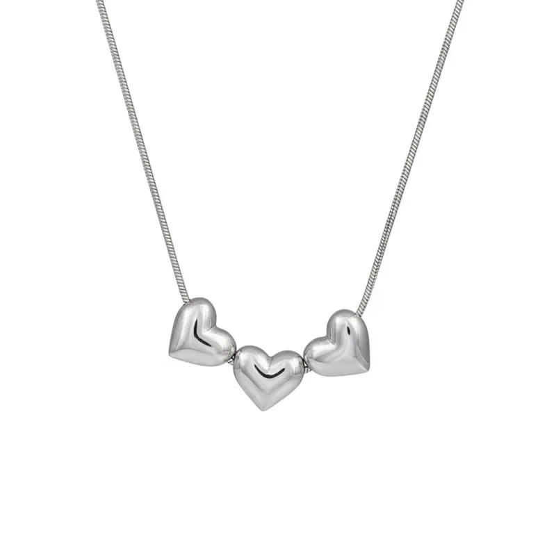 Γυναικείο κολιέ με τρεις καρδιές Visetti Stainless Steel 42M-KD024S 42M-KD024S Ατσάλι