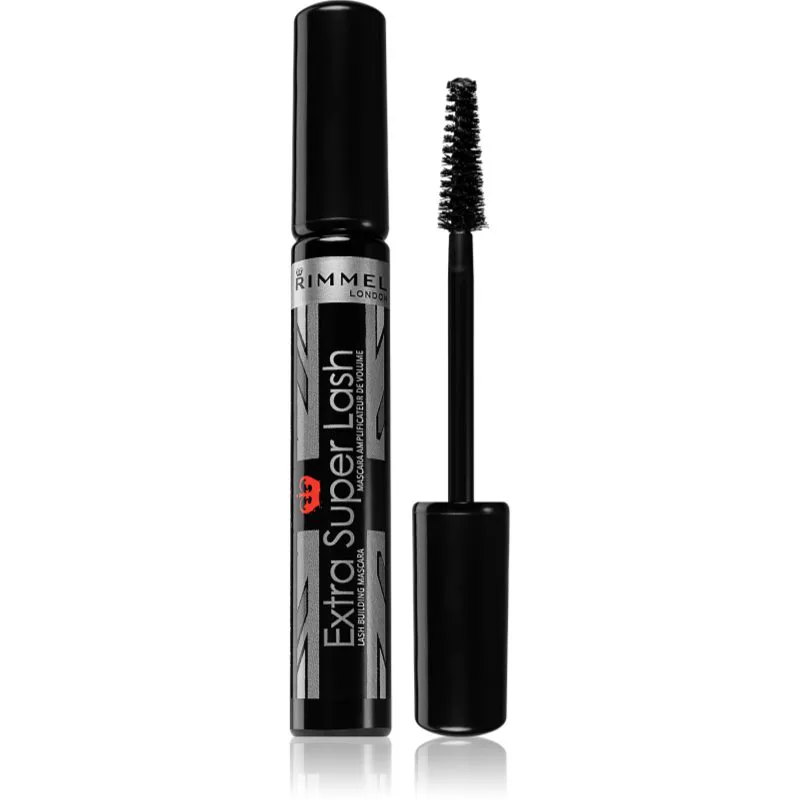 Rimmel Extra Super Lash μάσκαρα για επιμήκυνση των βλεφαρίδων απόχρωση 101 Black Black 8 ml