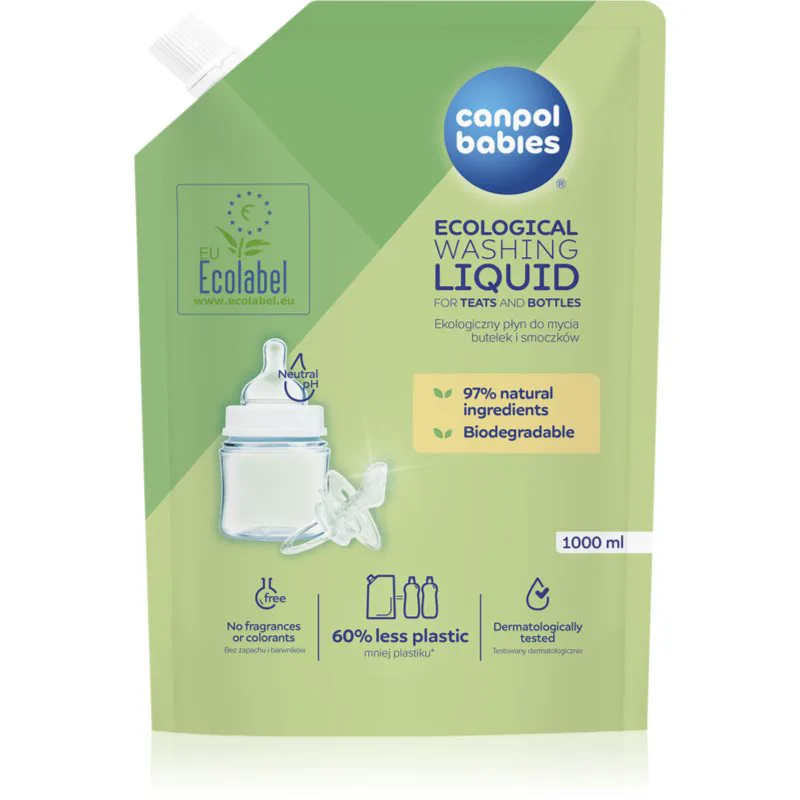 Canpol babies Ecological Washing Liquid καθαριστικό για μωρουδιακά είδη ανταλλακτική γέμιση 1000 ml