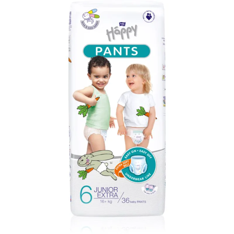 BELLA Baby Happy Pants πάνα - βρακάκι μιας χρήσης Junior Extra 6 (16+ kg) 36 τμχ