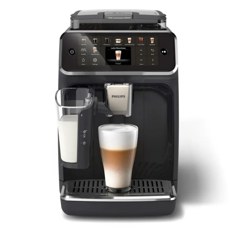 Καφετιέρα Philips EP5541/50 5500 Latte Go, 1500W, 15 bar, 1,8 l, 3 temp, Ceramichna melachka με 12 niva, TFT, AquaClean, SilentBrew, AromaExtract, ExtraShot, Cernen