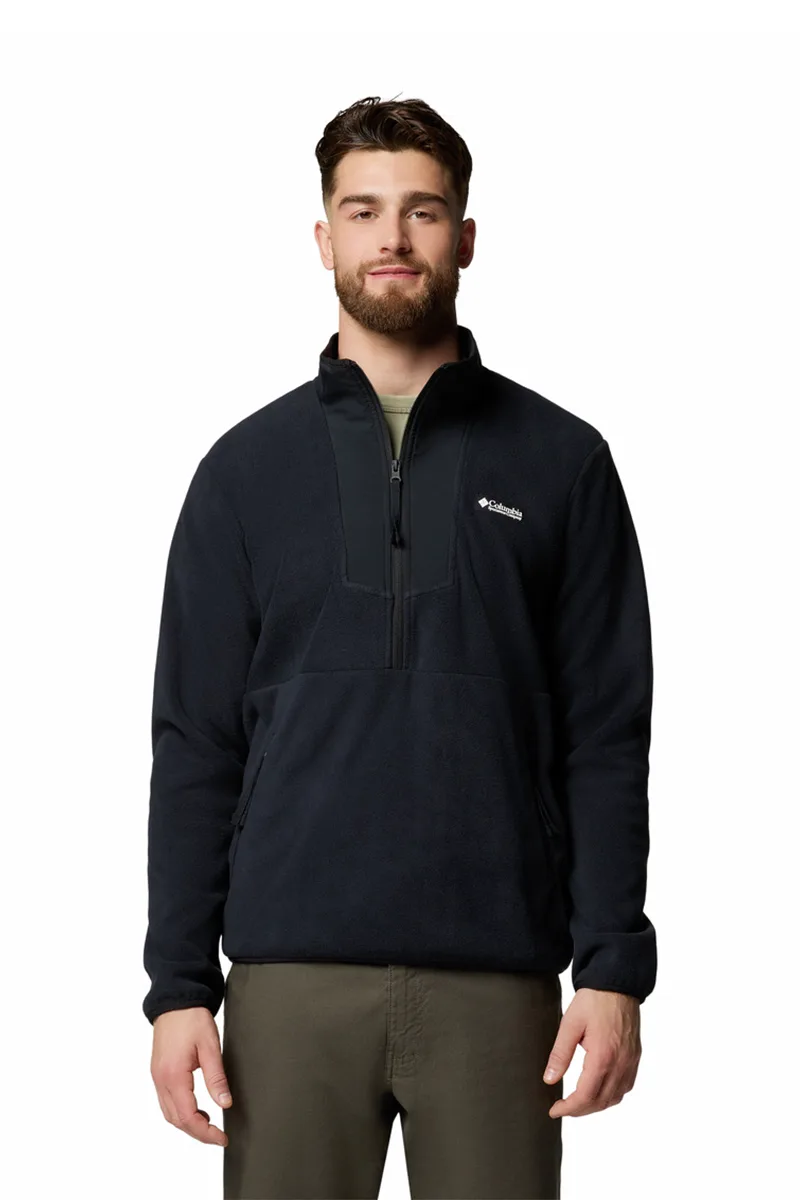 ΑΝΔΡΙΚΗ ΜΠΛΟΥΖΑ SEQUOIA GROVE™ HALF ZIP FLEECE COLUMBIA ΚΑΝΟΝΙΚΗ ΓΡΑΜΜΗ ΜΑΥΡΟ