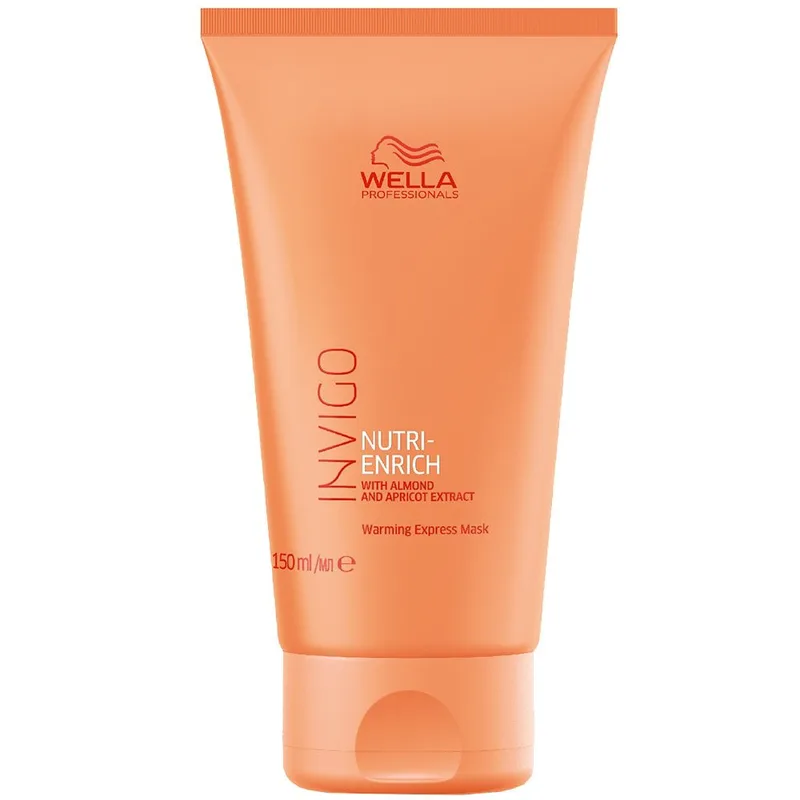 Wella Professionals INVIGO Nutri-Enrich Hair Treatment Cream Mask with Almond and Apricot Extract for Shine and Softness 150 ml