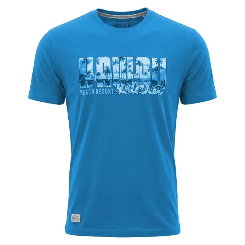 King size t-shirt μακό pennie "Hawaii Resort",της Redfield - Gitane Blue