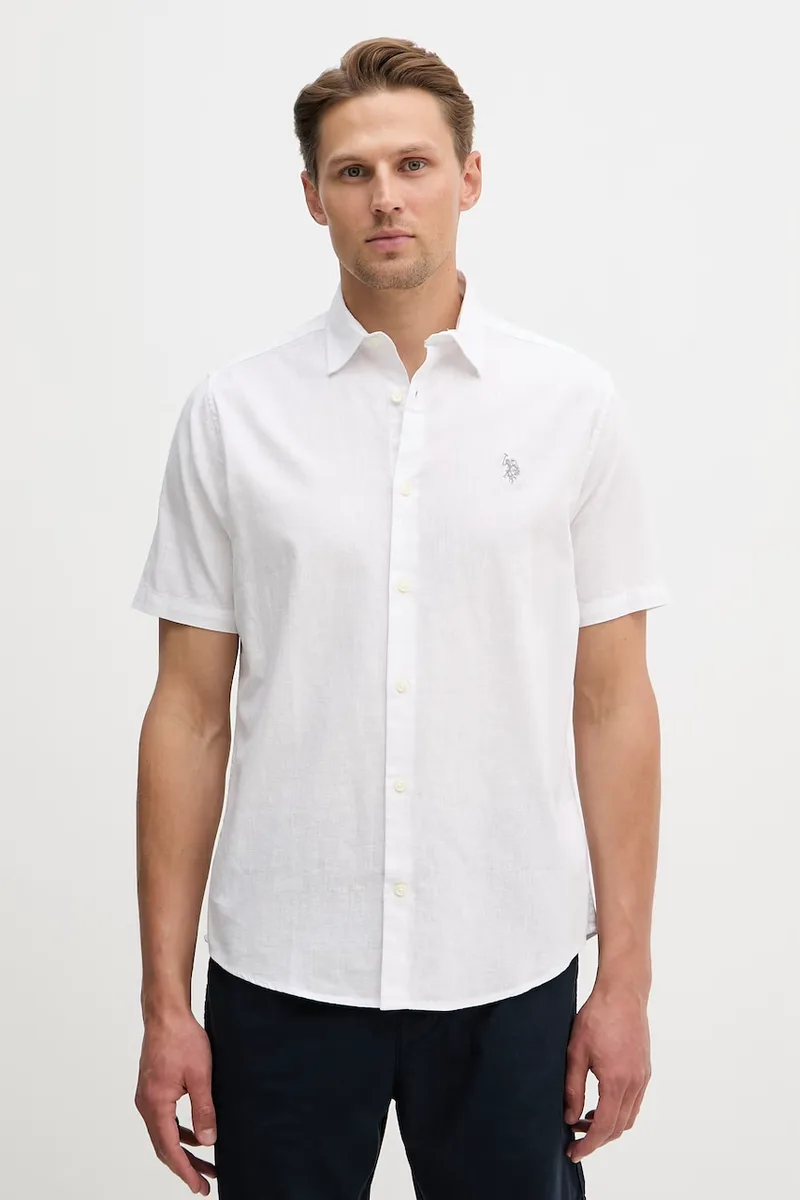 Παιδικό πουκάμισο με λινό U.S. Polo Assn. LINEN BLEND SS