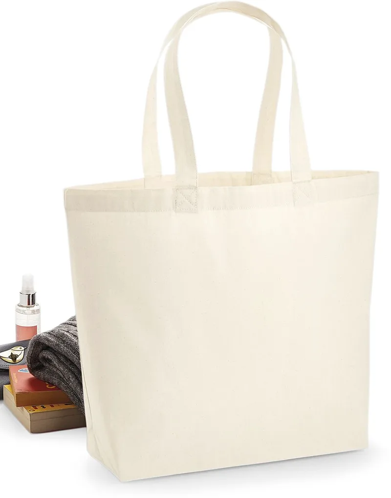 Βαμβακερή Τσάντα Ώμου W225 Westford Mill Premium Maxi Tote Natural
