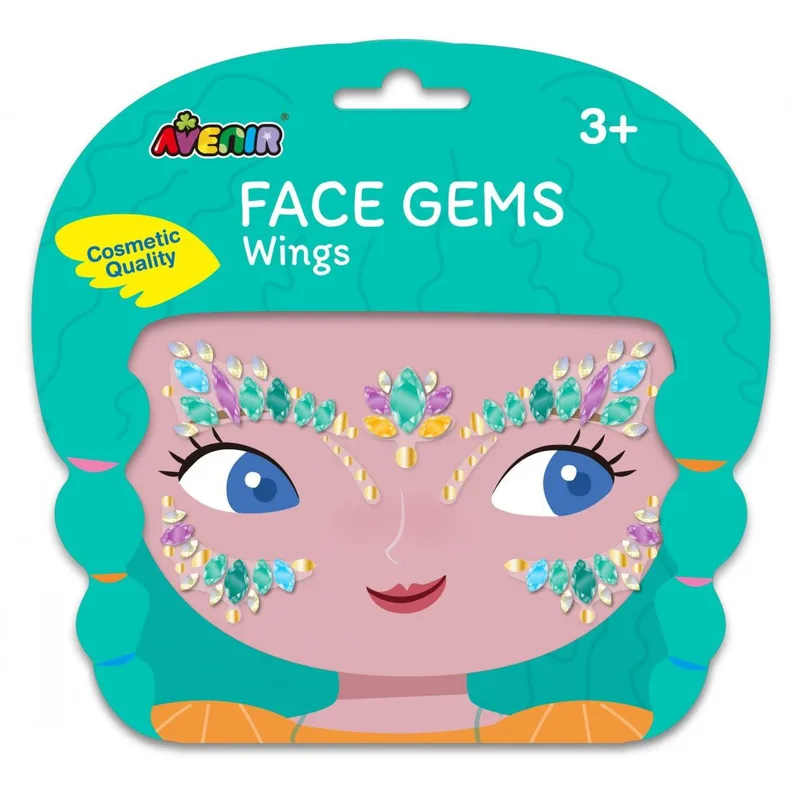 Avenir Face Gems Wings Παιδικά Αυτοκόλλητα με Strass για το Πρόσωπο 3+ Years 1 Τεμάχιο