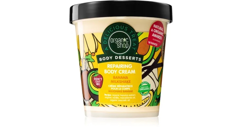 Organic Shop Body Desserts Banana Milkshake Regenerating Body Cream 450 ml