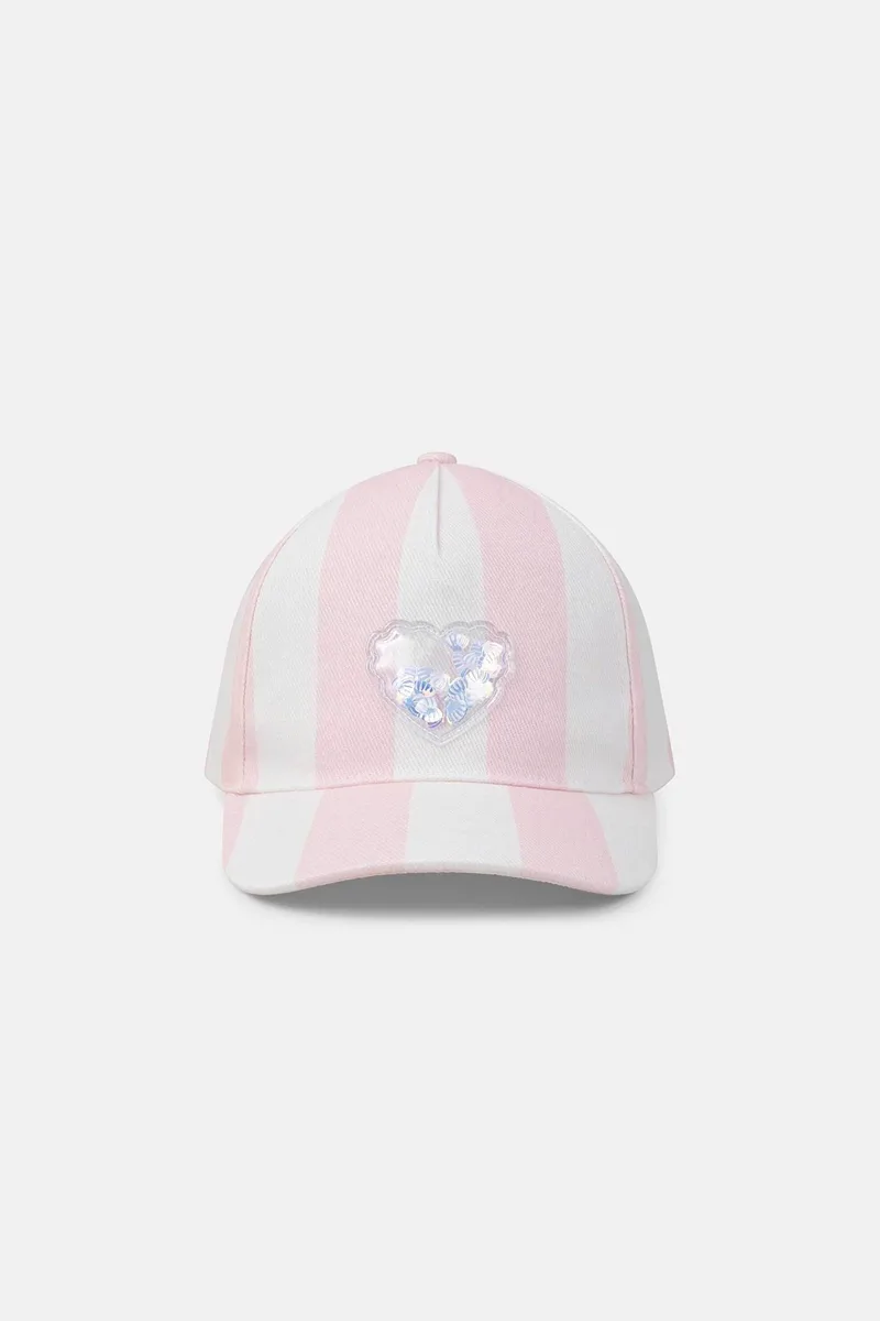 DPAM παιδικό καπέλο για κορίτσια "Shell Heart" - 374674 Ροζ Pastel