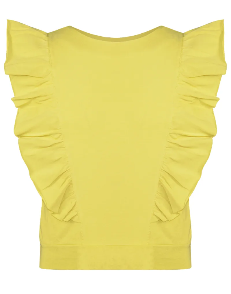 Crop top με βολάν - ΛΕΜΟΝΙ 16-223223-5 - 16-223223-5-16-etwn-lemoni