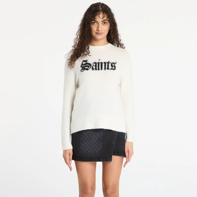 Πουλόβερ AllSaints Saints Crew Chalk White/ Black XS
