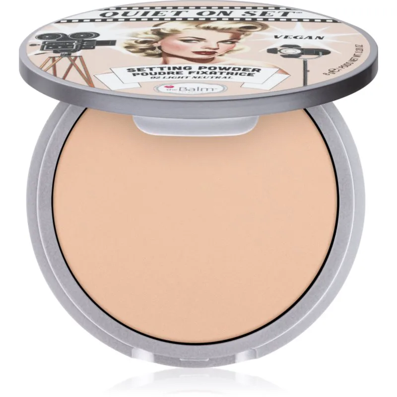 theBalm Quiet on Set ματ πούδρα απόχρωση 02 Light Neutral 8 γρ