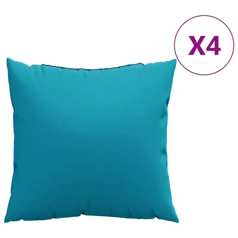 vidaXL Μαξιλάρια Καναπέ 4 τεμ. Μπλε 40x40 εκ. Υφασμάτινα