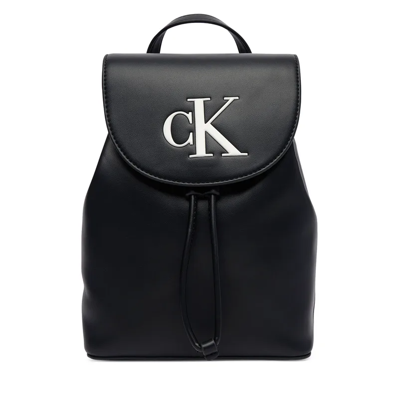 Σακίδιο Calvin Klein Bold Ck Flap Mini Backpack LV04F3893G Μαύρο