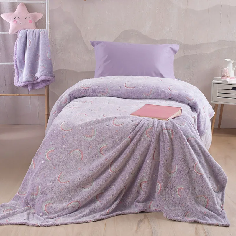 Κουβέρτα Fleece Μονή 160X220 Rythmos Nelie (160x220)