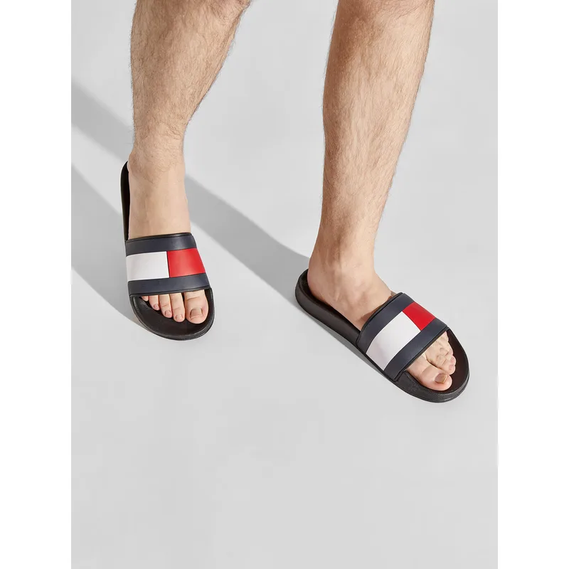 Παντόφλες Tommy Hilfiger Rubber Th Flag Pool Slide FM0FM04263 Μαύρο