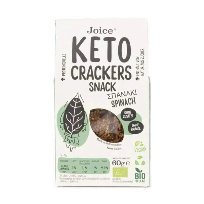 Joice Keto crackers σπανάκι -60gr