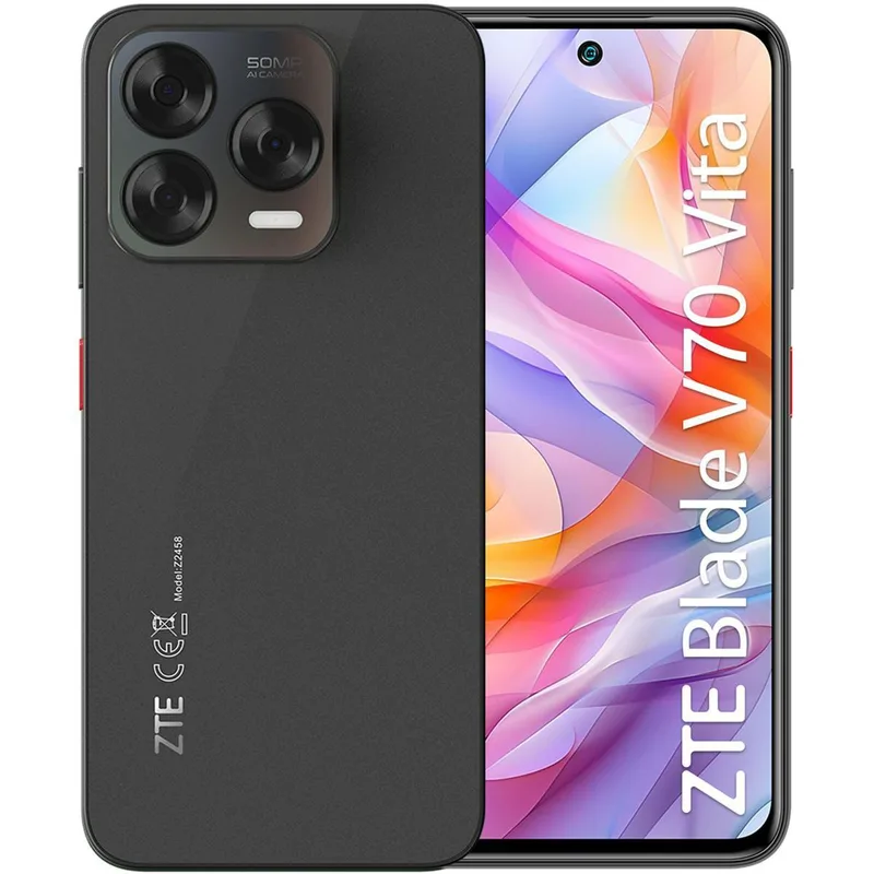 ZTE Blade V70 Vita 8GB RAM + 256GB Storage, 6.7-Inch Display, 4G Connectivity, Stone Gray - Italian Version