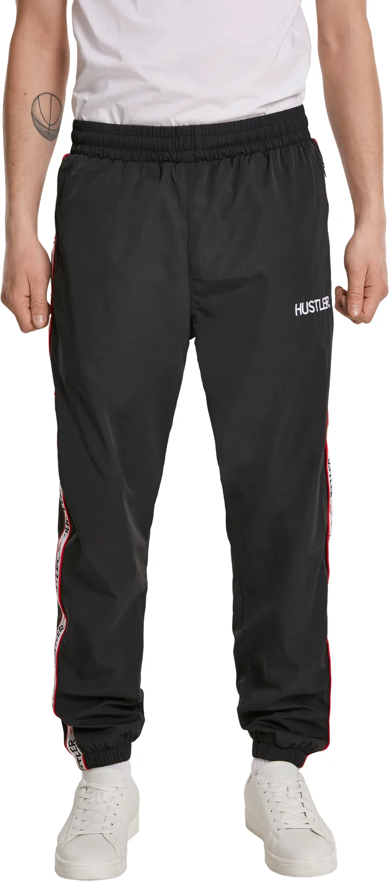 Hustler Tape Track Pants Merchcode MC240 Black