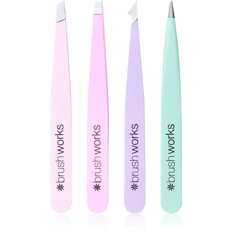 Brushworks Tweezer Set Pastel σετ με τσιμπιδάκια