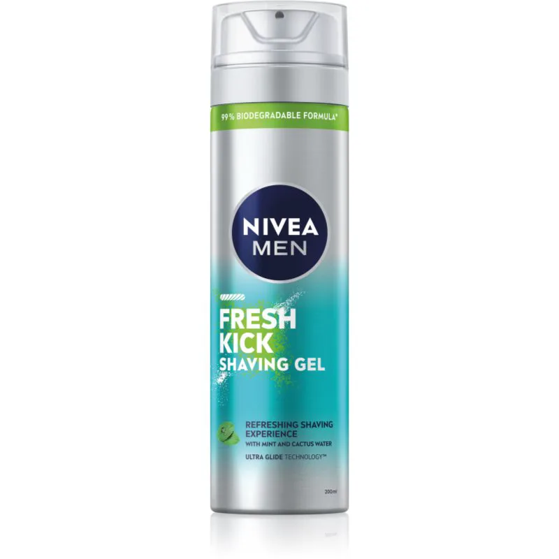 NIVEA MEN Fresh Kick τζελ ξυρίσματος για άντρες 200 ml