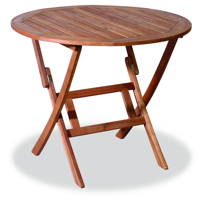 Ξύλινο ,Στρογγυλό Πτυσσόμενο Τραπέζι Acacia 90 x 75(h)cm