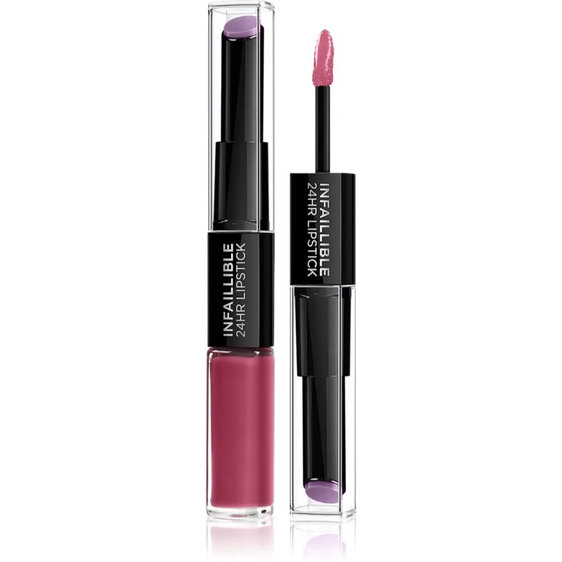L’Oréal Paris Infallible 24H μακράς διαρκείας κραγιόν και λιπ γκλος 2 σε 1 απόχρωση 302 Rose Eternite 5,7 γρ