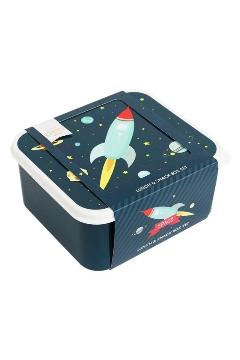 Φαγητοδοχειο Παιδικο Σετ Των 4 Space A Little Lovely Company 15.8x14x7cm Μονόχρωμο