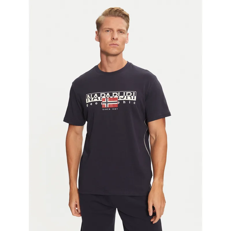 Napapijri T-Shirt S-Aylmer NP0A4HTO Σκούρο μπλε Regular Fit