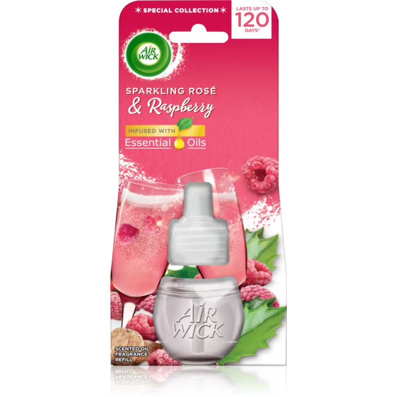 Air Wick Sparkling Rose & Raspberry hλεκτρικό αποσμητικό χώρου ανταλλακτικό 19 ml
