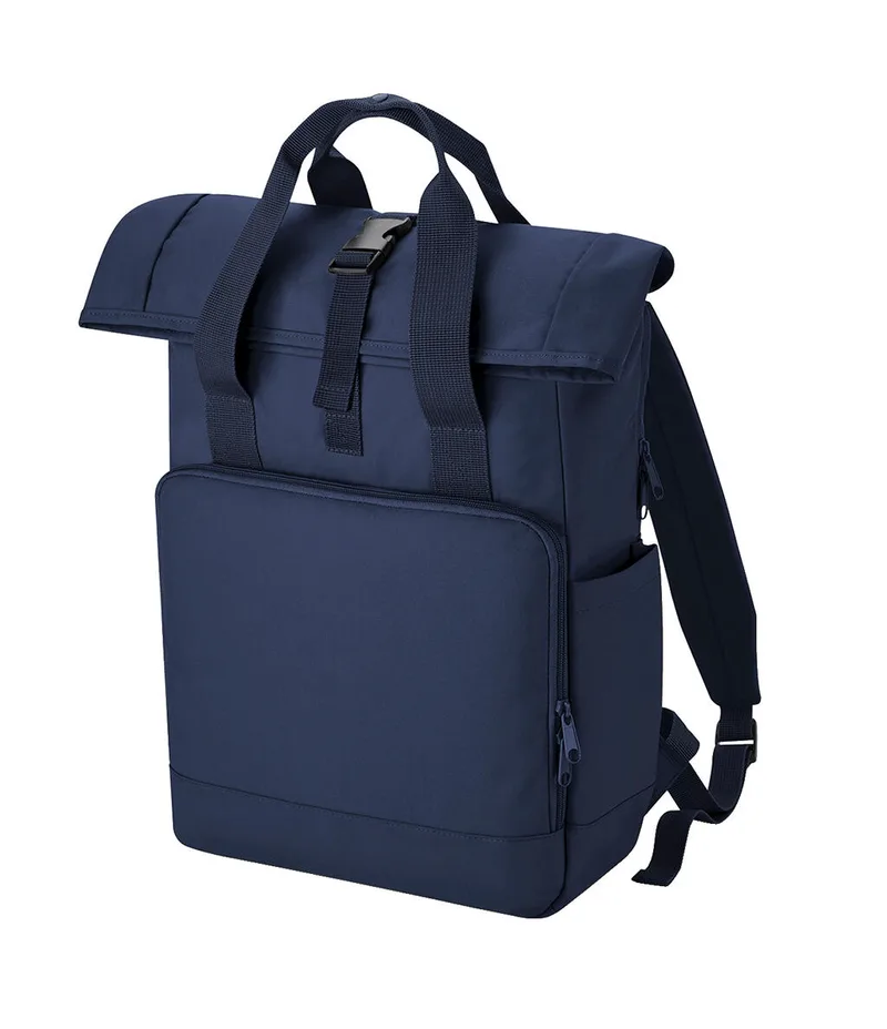 Roll-Top Laptop Backpack Recycled Bag Base BG118L Navy Dusk