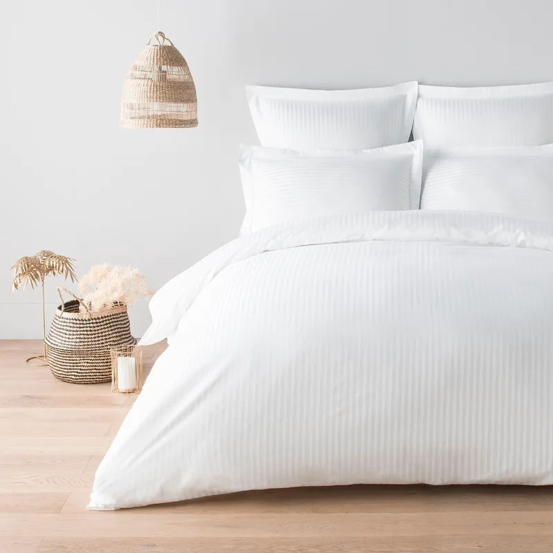 Σεντόνι Ξενοδοχείου Σατέν-ρίγα 160x260 80%cotton 20%polyester Πεννιέ 220tc - Astron Italy