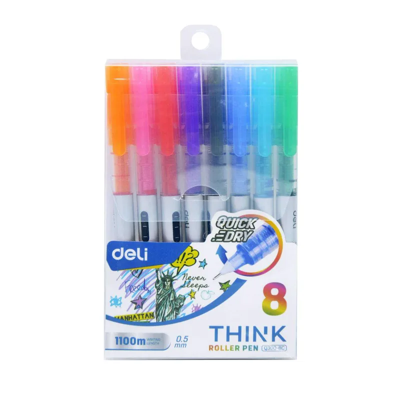 Deli Think Σετ Στυλό Μαρκαδόροι Υγρής Μελάνης Extra Fine 0.5 mm