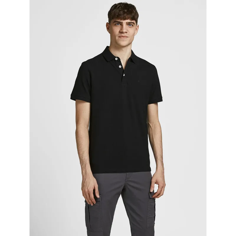 Jack & Jones Polo Paulos 12136668 Μαύρο Slim Fit