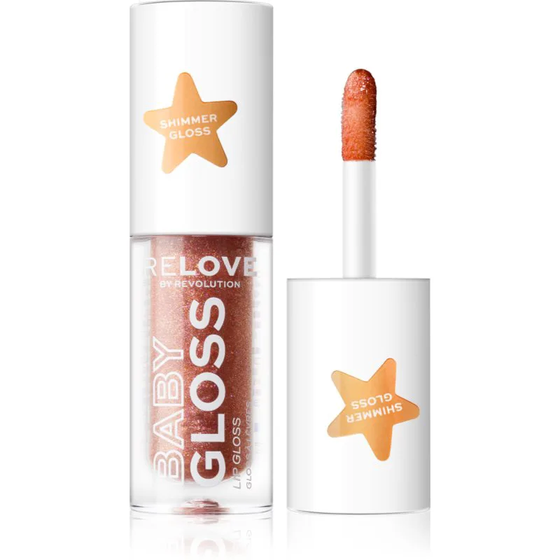 Revolution Relove Baby Gloss Shimmer αστραφτερό λιπ γκλος απόχρωση Ροζ Tulle 1.8 ml