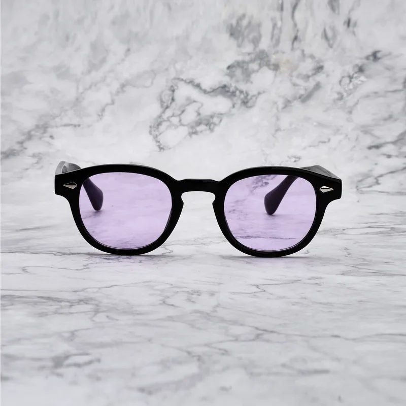 JOHNNY Tinted Sunglasses | Black | Purple Shades | Explicit Poets Sunglasses