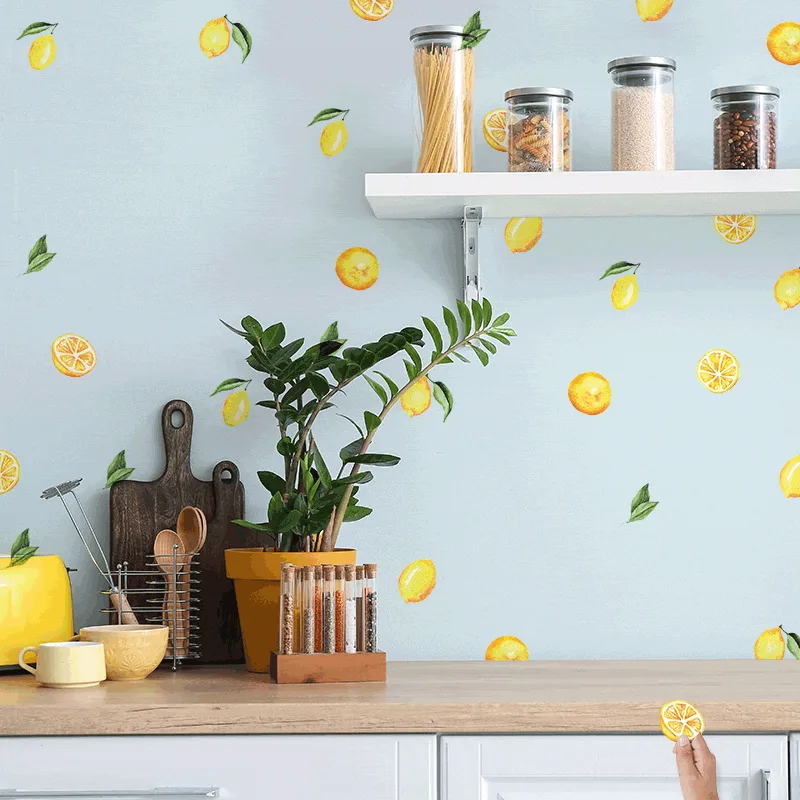 Αυτοκόλλητο τοίχου WATERCOLOR LEMONS