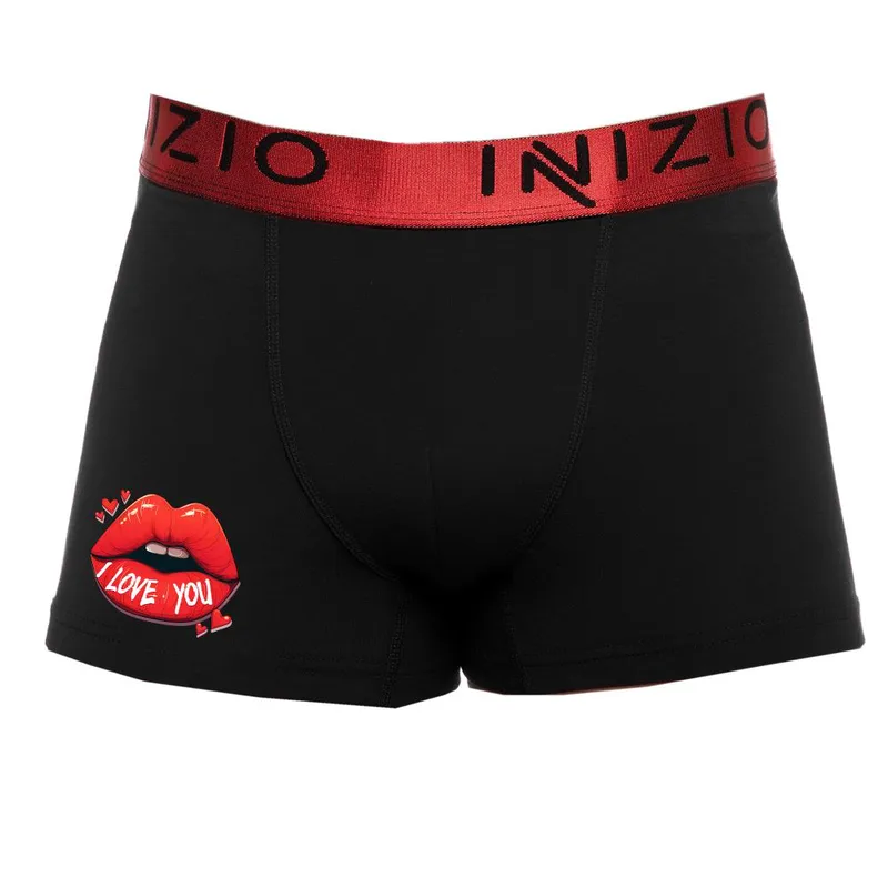ΑΝΔΡΙΚΟ BOXER INIZIO ΜΕ ΕΞΩΤΕΡΙΚΟ ΜΕΤΑΛΙΖΕ ΛΑΣΤΙΧΟ ΣΧΕΔΙΟ ΧΕΙΛΙ 4501-36 ΜΑΥΡΟ/KOKKINO