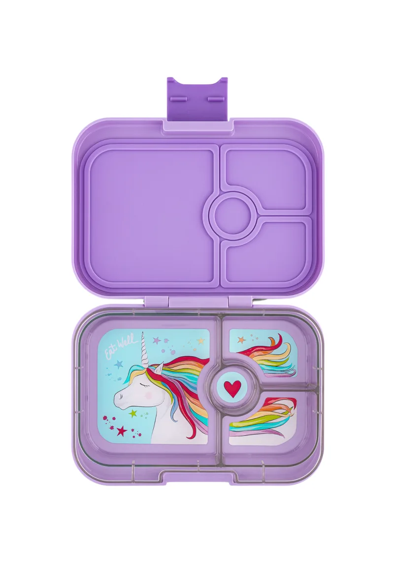 Φαγητοδοχείο Yumbox Panino 4 θέσεων - Lavender Purple / Unicorn