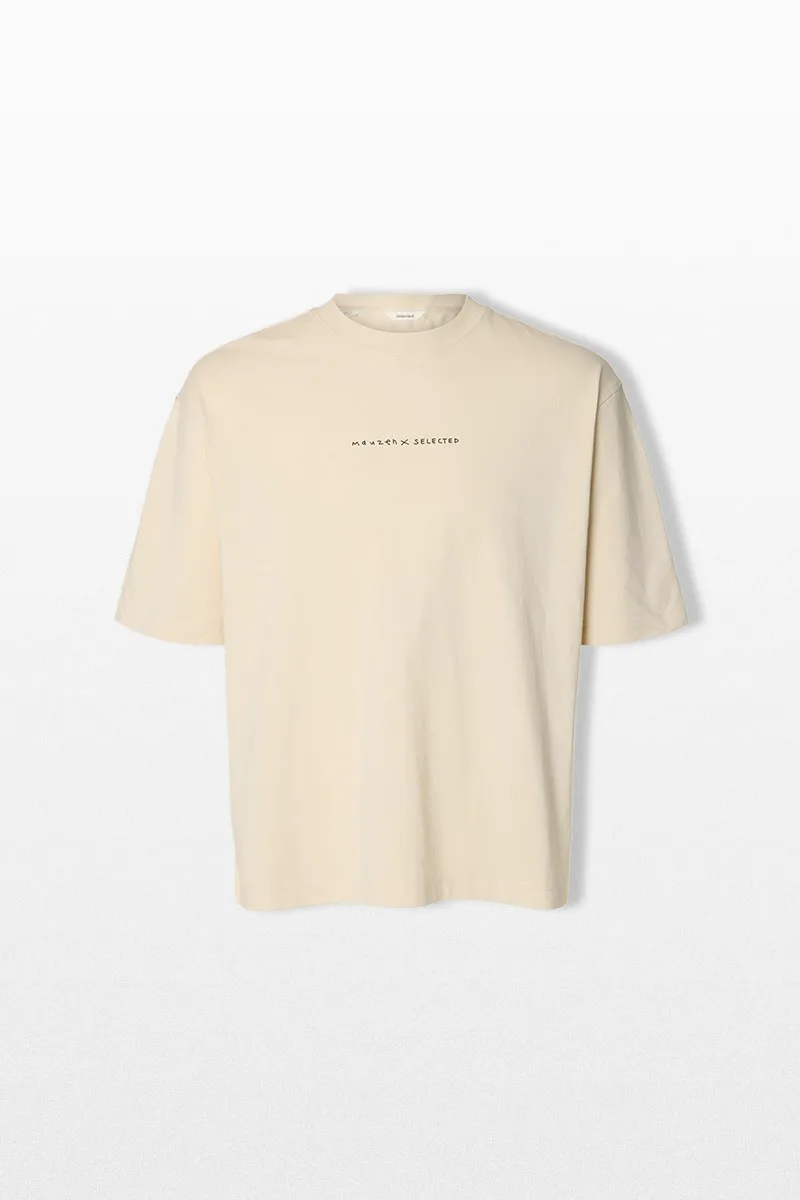 SELECTED HOMME Ανδρικό Μπεζ Relaxed Fit T-Shirt