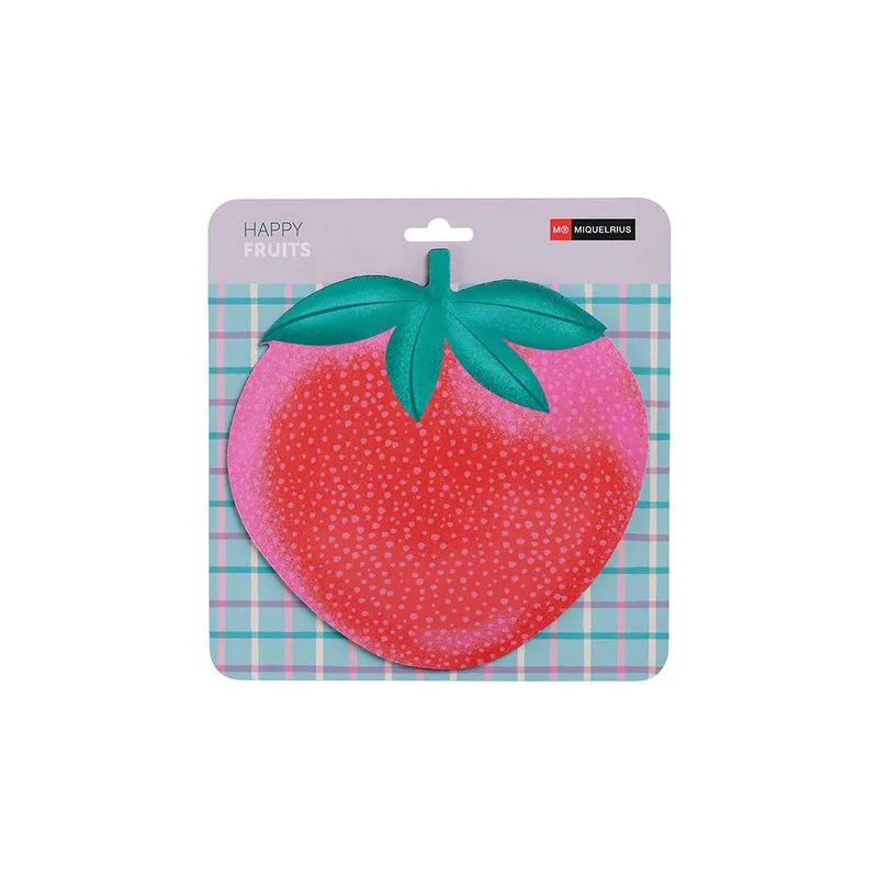 Miquelrius Mouse Pad Στρογγυλό 21.7x22.8cm 200mm Happy Fruits Φράουλα MR13299