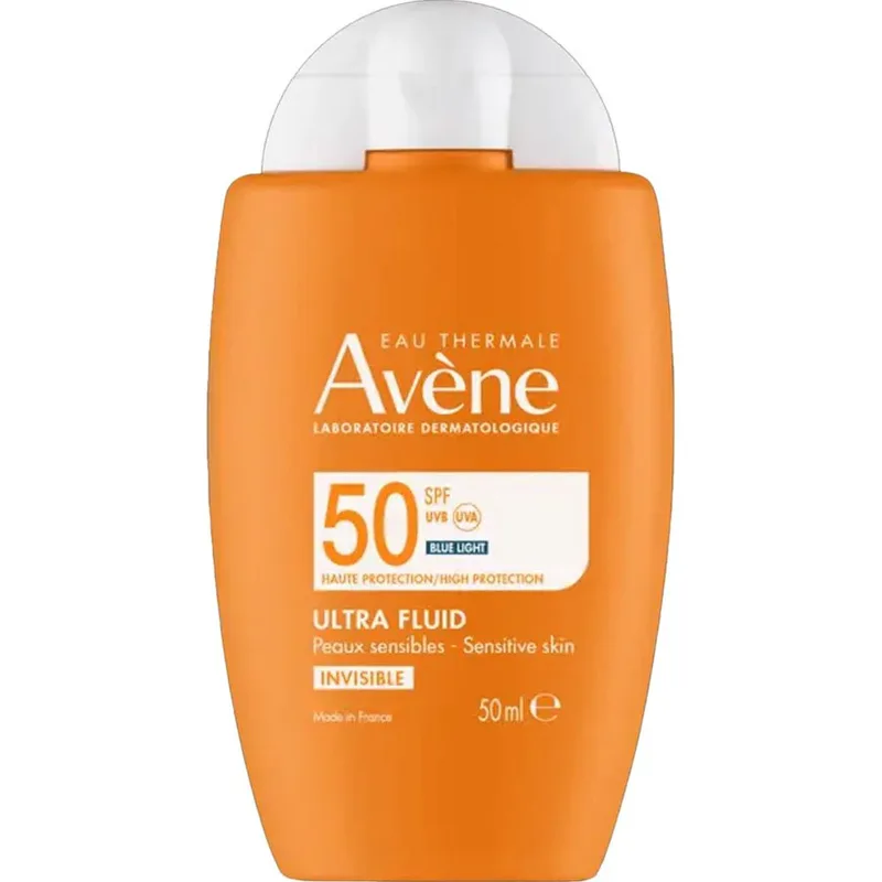 Avene Ultra Fluid Invisible Spf50 Αντηλιακή Κρέμα Προσώπου Πολύ Υψηλής Προστασίας για το Ευαίσθητο Δέρμα 50ml