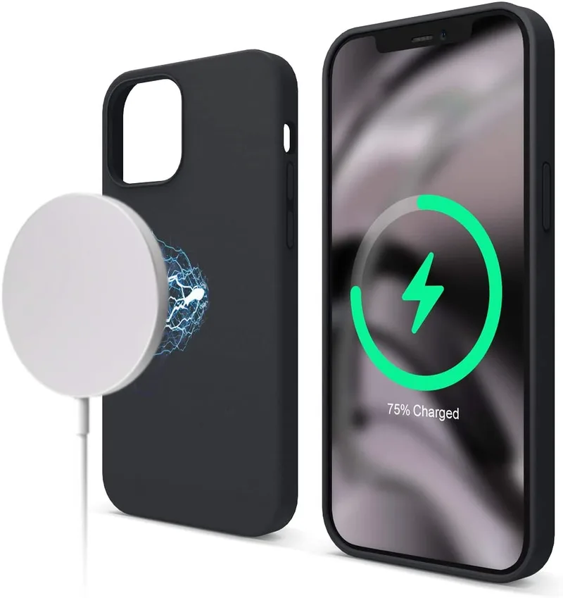 Elago MagSafe Θήκη Σιλικόνης Apple iPhone 12 / 12 Pro - Black (ES12MSSC61-BK)