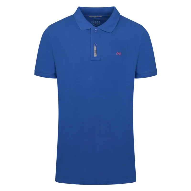 Brand New Polo Double Pique Μπλε Ρουά 100% Cotton (Regular Fit)