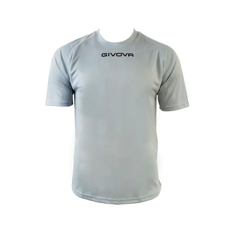 Givova One Αθλητικό Ανδρικό T-shirt Γκρι με Λογότυπο MAC01-0027